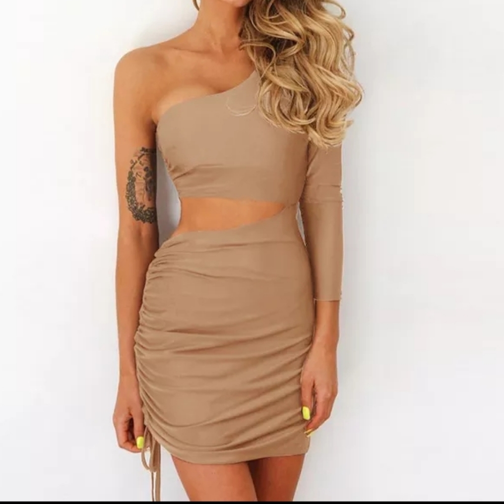 One shoulder mini dress